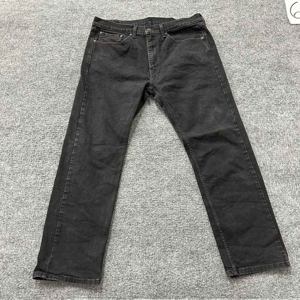 Levi's Jeans Mens Size 36x30 Black 505 Regular Fit Straight Leg Denim Pants